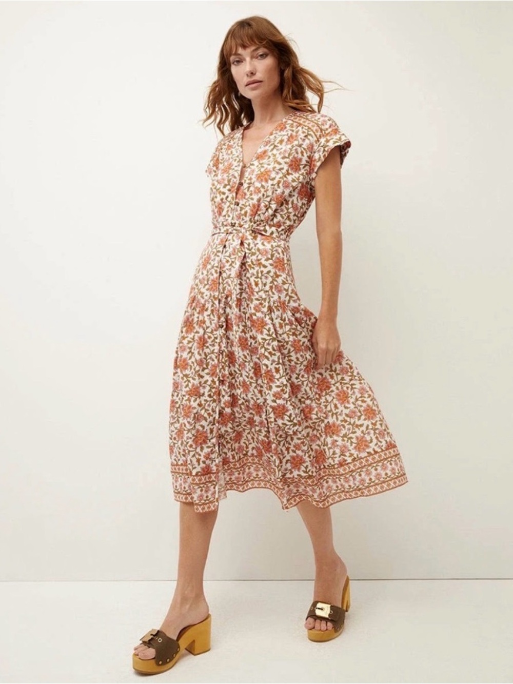 Veronica Beard tiered Lexington midi dress 0